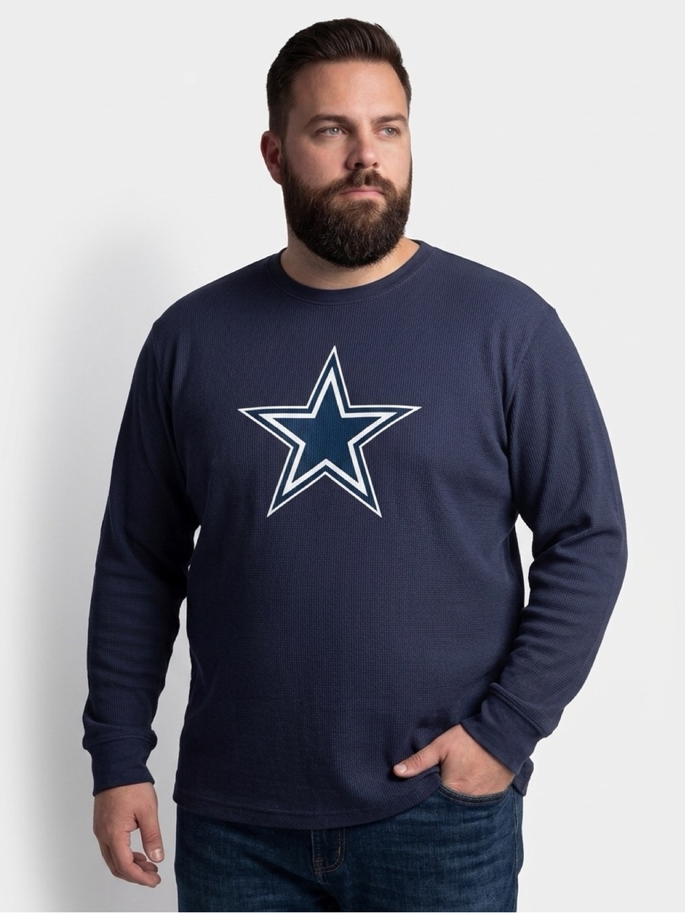 Micah Parsons Dallas Cowboys Big & Tall Thermal Waffle Long Sleeve T-Shirt